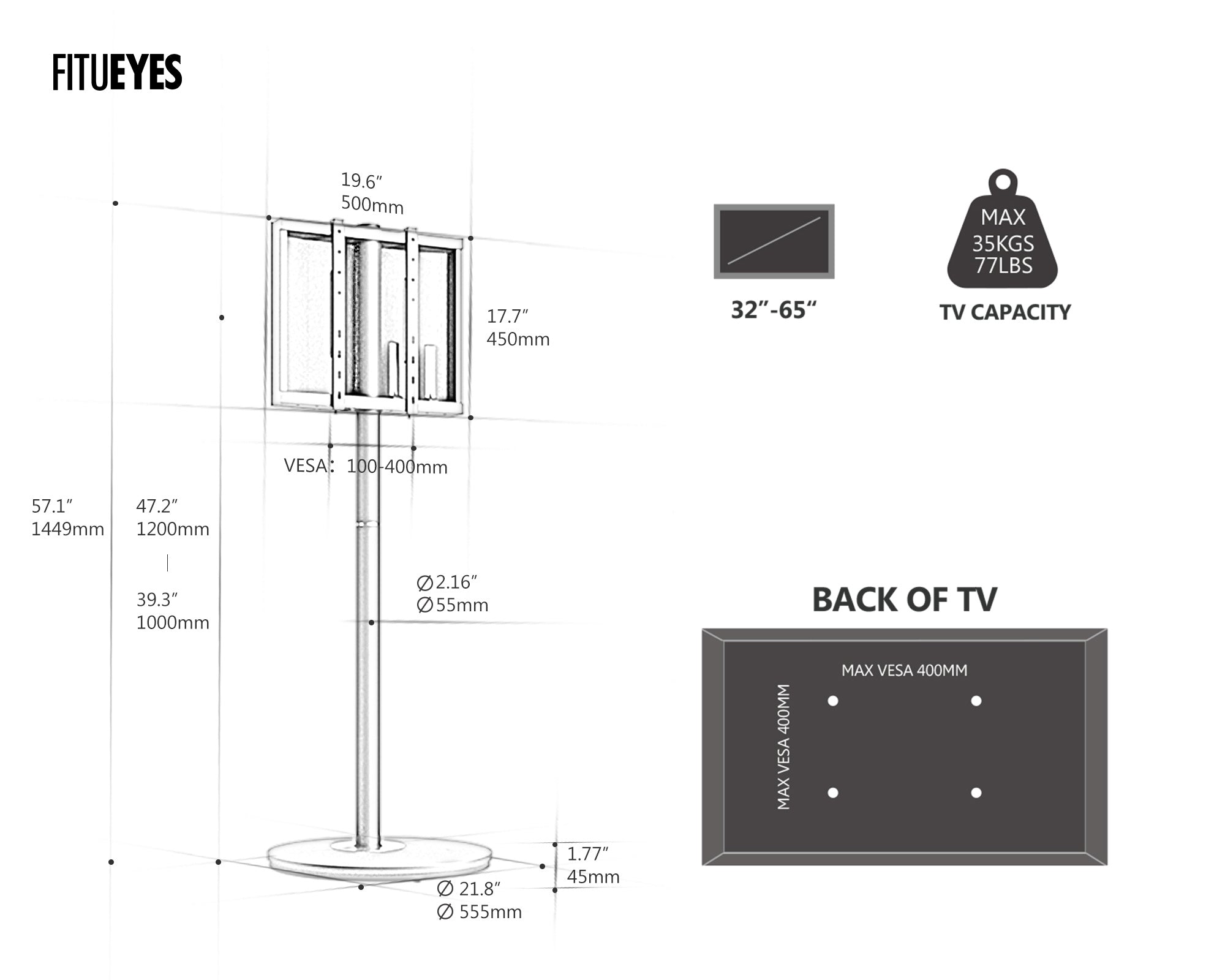 Master V2 FT65 TV Stand