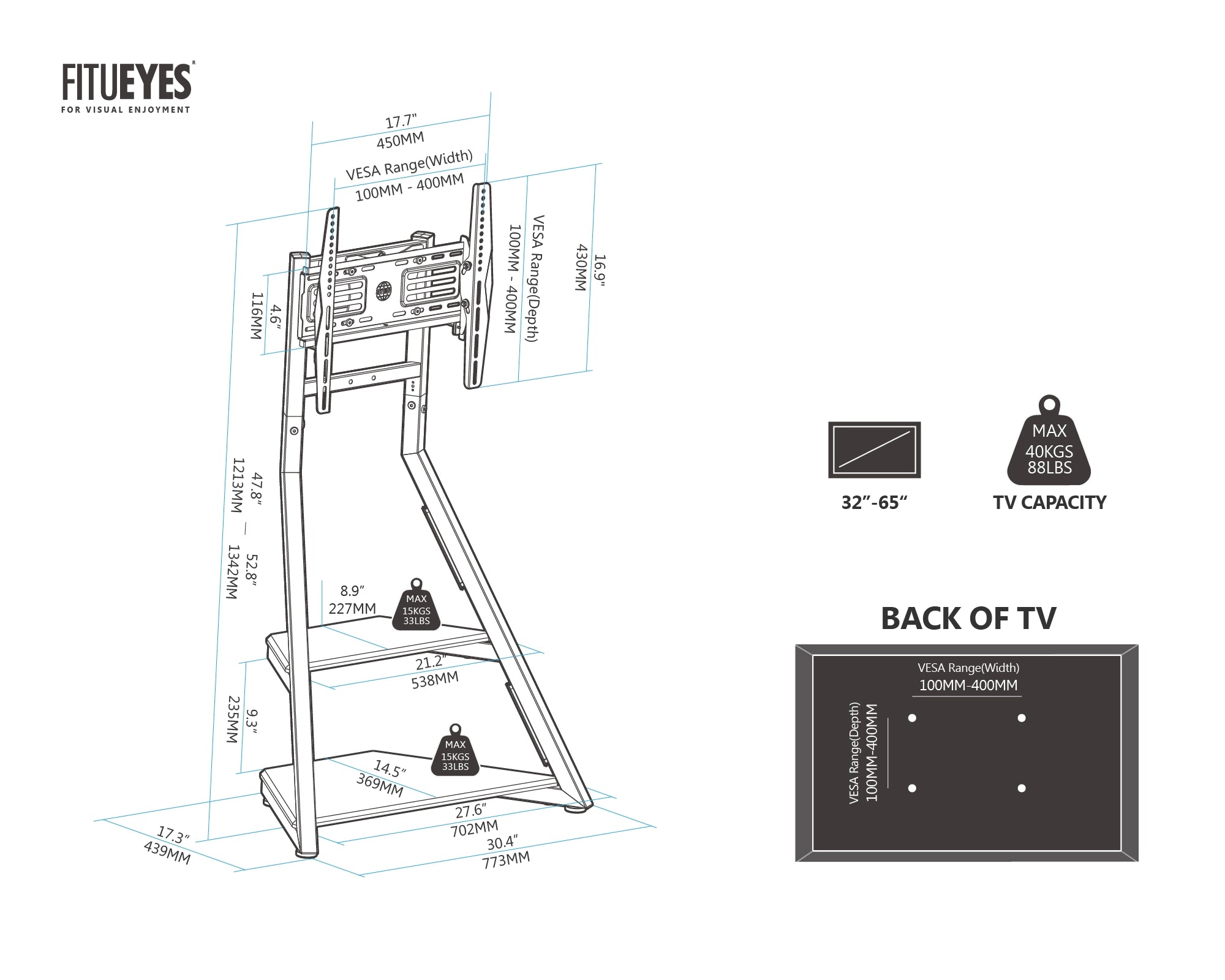 Eiffel FT65 TV Stand