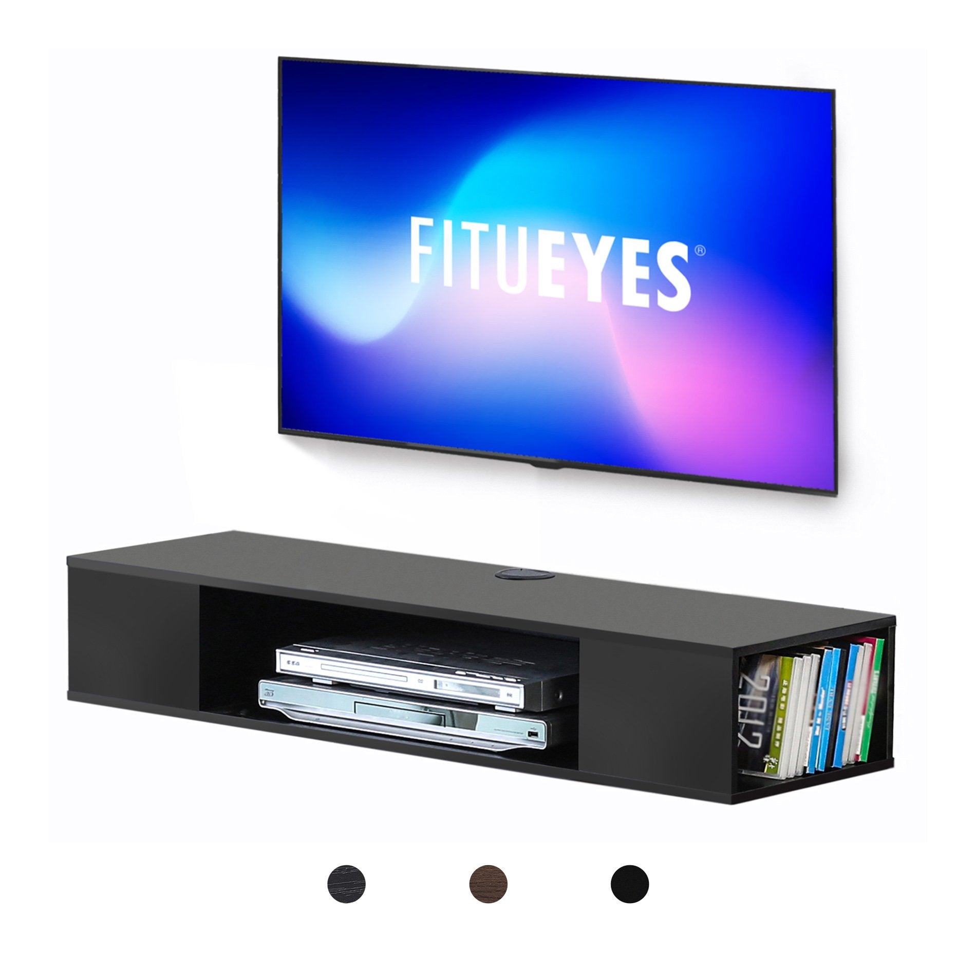 Floating TV Stand Component Shelf 43 Inch - FITUEYES-CA