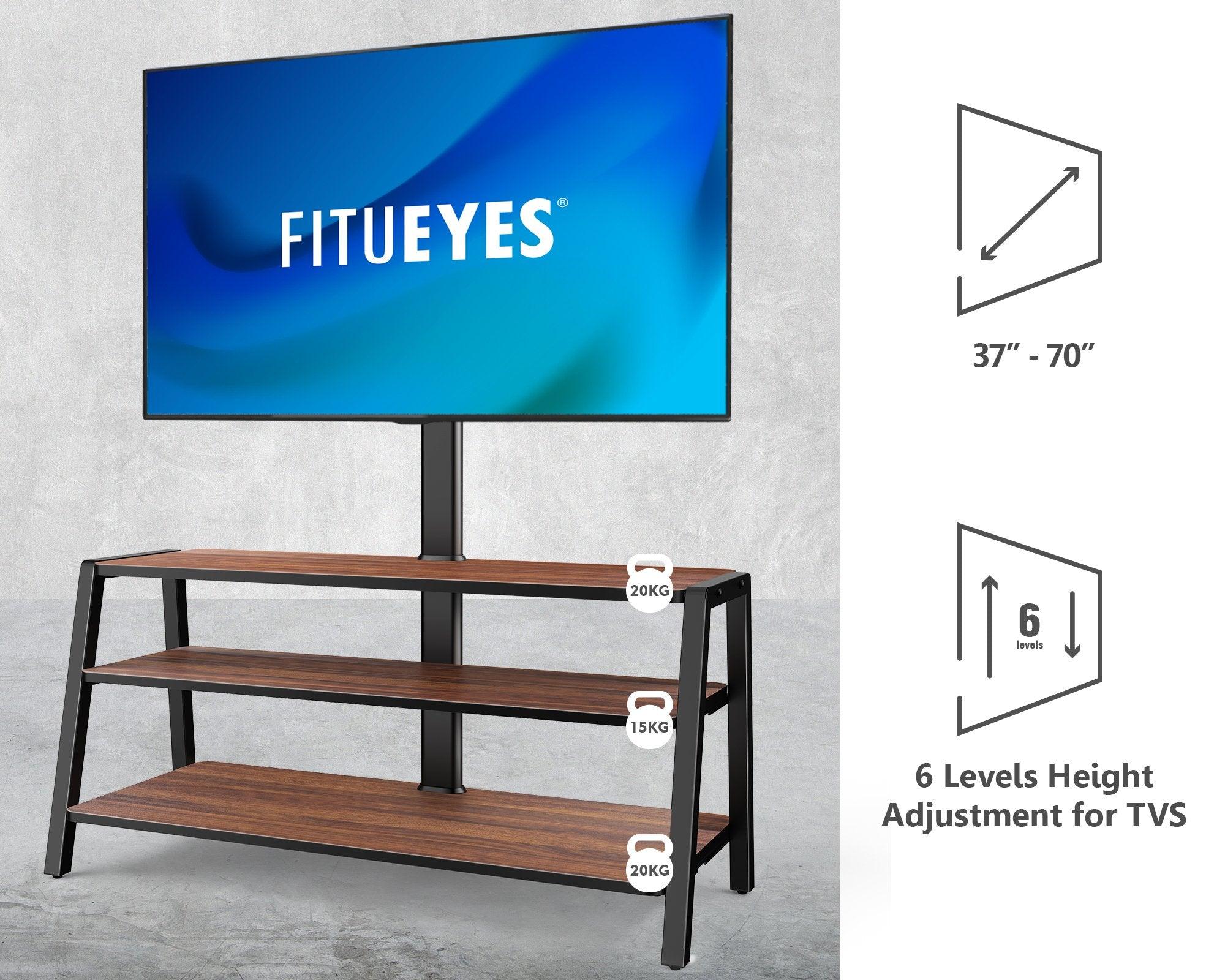 3-Tier Floor TV Stand A Series 37-70 Inch - FITUEYES-CA
